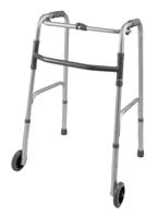 Walking Aids We re The Friendly People EST. 1974 OCELCO Dual Release Folding Walker Easy to locate/use red button release can be operated by fingers, palm, or side of hand.