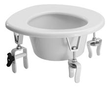 Seat Depth: 15½" Number of Clamps: 5 Raised Toilet Seat 225-101 Disc.