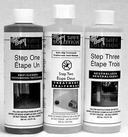 No Slip / Shower Safety Visit us online Ocelco.com for additional products & options Safe-Solution Anti-Slip Treatment For Tile Floors and Steel-Enameled Bathtubs What is Safe Solution?