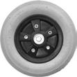 Pneumatic Flat Free 2 Piece Aluminum Hub, Grey Pneumatic Tire with Flat Free Poly-Foam Insert. Bearing I.D.