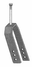 1/2" stem diameter - 2 ½" stem length 5" fork length - 2 ⁹/₁₆" fork opening accepts ⁵/₁₆" axle - 1 Axle position B Invacare Chrome Fork *167-202 $22.09 ea.