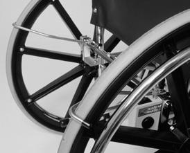 The wheelchair will stay locked when empty; allowing a person to enter the chair without fear of the chair rolling out from underneath them.
