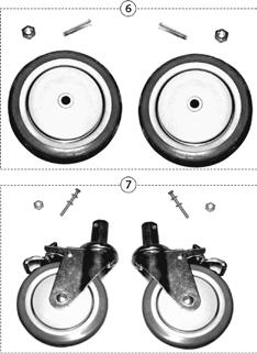 46 set 05 307-402 Tray Assembly, IH6065A only $84.47 ea. Front Caster Kit contains the following: 2 Casters 06 307-831 2 Panhead stem bolts $75.