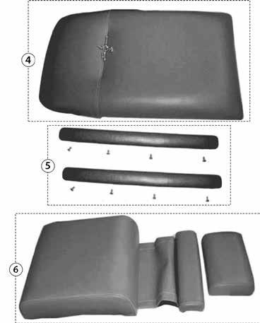 11 307-415-CL* Seat w/footrest Pad & $259.63 ea. Skirt for IH6077A 12 307-416-CL* Wing Pad Upholstery Kit $50.14 pr.