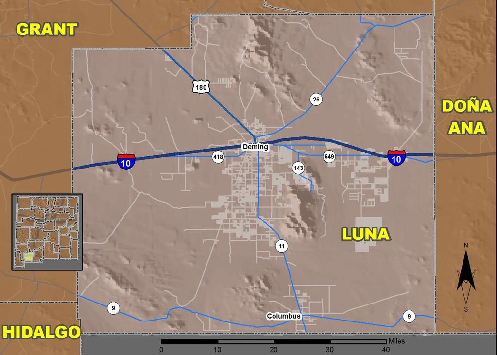 4 Luna County Produced for the New Mexico Department of Transportation, Traffic Safety Division, Traffic Records Bureau, Under Contract 58 by the University of New Mexico, Geospatial and Population