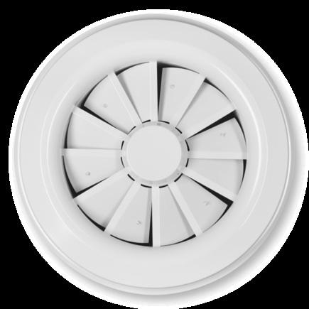 Homepage > Products > Air Diffusers > Swirl diffusers > Type VDL Type VDL FOR HIGH ROOMS, WITH ADJUSTABLE AIR CONTROL BLADES Circular ceiling swirl diffusers, with manual or motorised adjustment of