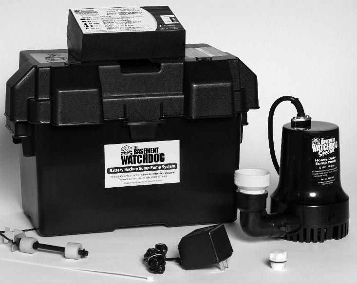 Introduction Control Unit The Basement Watchdog Special backup sump pump system is battery-operated.