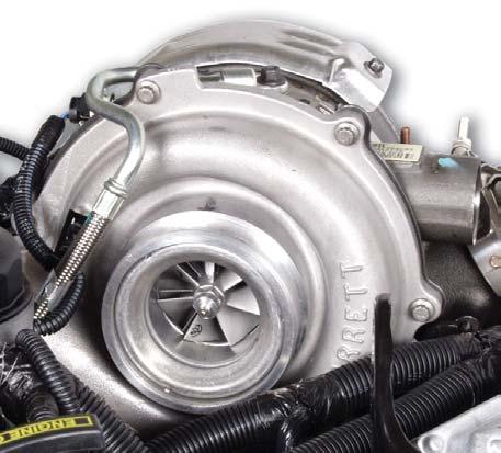 TURBOCHARGER DESCRIPTION AND BASIC OPERATION The turbocharger for the 6.0L Power Stroke engine is designed to improve throttle response by providing boost control at low and high speeds.