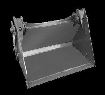 Designed for large volume, low weight material 3/16" bucket wrap 3/8" x 3" edge 4 N 1, 44" The 4-N-1 bucket is very versatile attachment for your mini skid steer and are ideal for grappling,