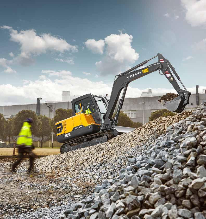 Power to perform Do more in less time with market-leading power, outstanding combined digging efforts and faster digging equipment speed of the EC55D.