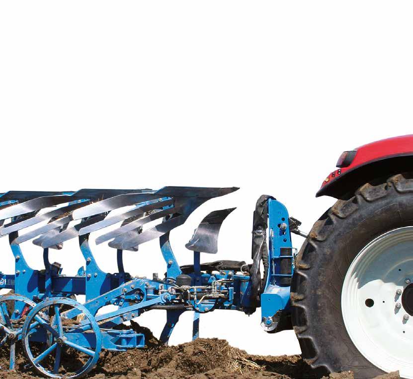 The smooth bearing positioned on the unploughed side is doubly sealed against soil and is maintenance-free.