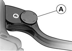 z Operation The adjuster is easier to turn if you push the clutch lever forward. Smallest span. Turn adjuster A to position 3: Largest span.