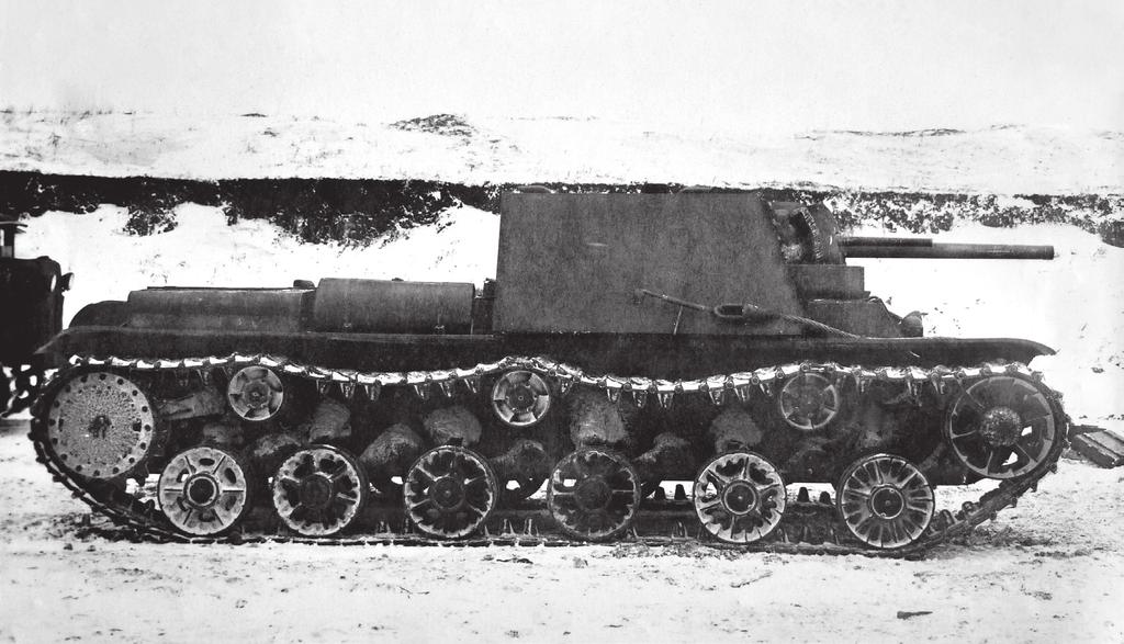 The purpose of his trip was to look into the availability of the KV-1 tank s armament. The report addressed development in addition to gun supplies. In No