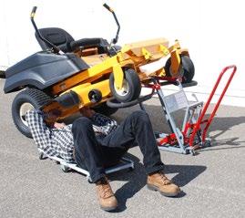 Specialty Lifts Specialty Lifts - Perform necessary mower maintenance - Easy, convenient hydraulically powered foot pedal operation - Rubber