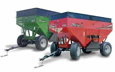 365 & 450 Model Grain Wagons Features 30 side slope and 40 end slope on the gravity box. Heavy duty bracing on slant side of box and rigid internal box reinforcing braces.