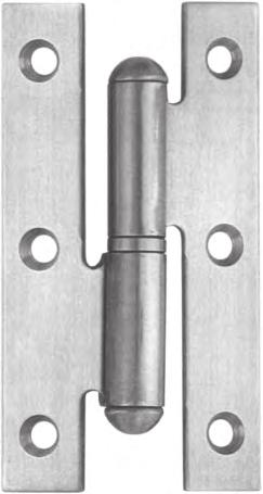2.5mm Hinge Suitable for 40 to 60Kg doors. Options: Other sizes and special finishes available on request.