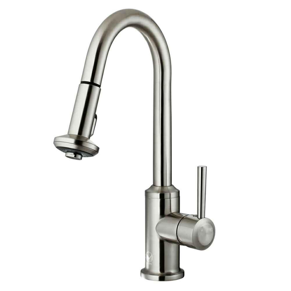 FAUCET SPECIFICATIONS Pull-Out Spray Kitchen Faucet Model VG02012 MODEL VG02012 FEATURES Solid brass construction Spray face that resist mineral build up Finish resist corrosion and tarnishing