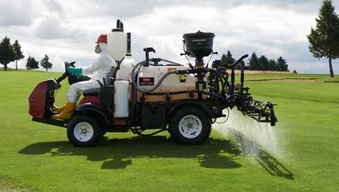 While spraying, the pump continuously agitates tank contents for a homogeneous mix and more accurate application of chemicals from start to