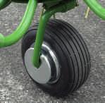 5 x 8 balloon tyres enable these machines to trail perfectly even on sloping ground.