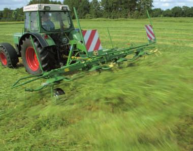 From the tubular profile of the tine arm up to the field headland spread system all the requirements for practical working have been taken into