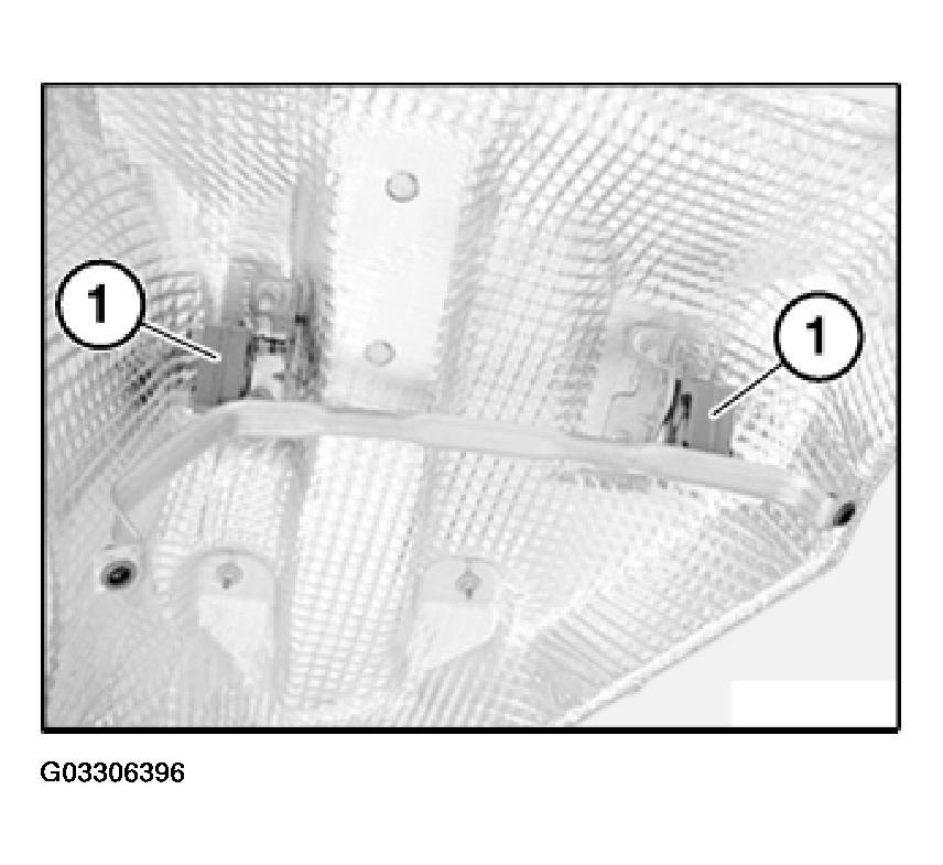 Fig. 11: View Of Rubber Mount Of Rear Exhaust Suspension Element NOTE: Always replace