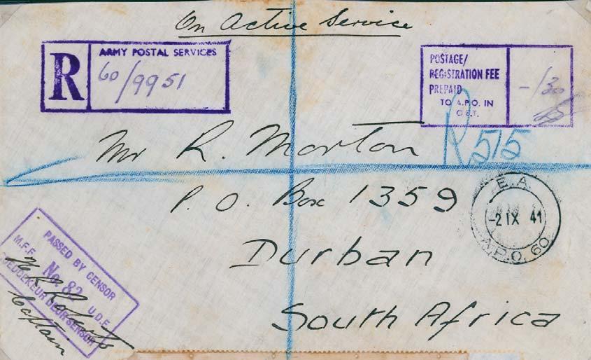 Fig.46: Registered, 2 September 1941 EA
