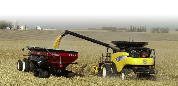 1400 Model Grain Cart Features Available with singles, tracks, or oscillating duals Modular box construction with silicone sealed seams 22" diameter computer balanced discharge auger with Posi-Drive