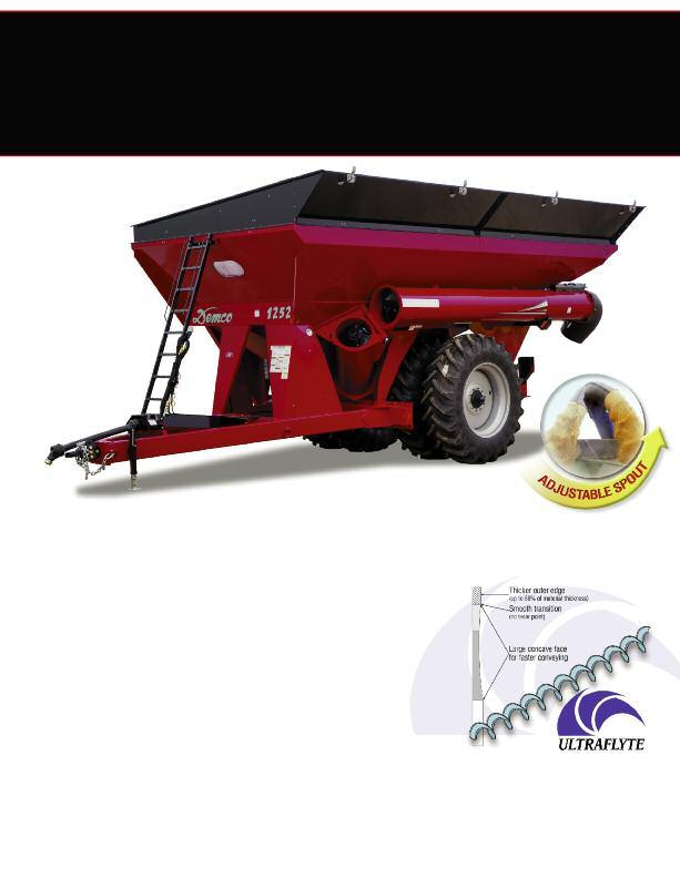 NEW! 1252 Model Grain Cart GRAIN CART Features Available with singles, tracks, or oscillating duals. Modular box construction with silicone sealed seams.