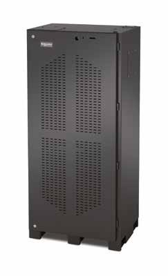 Third-party battery cabinet* Front-access battery systems provide high-energy storage