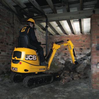 Power and performance Compact size and minimal tailswing allows operation in confined areas, inside buildings and against walls Class-leading power reduces time and manpower of labour-intensive