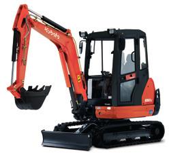 2-3 Tonne Range > KX61-3 / KX71-3 The KX61-3 and KX71-3 deliver the largest digging depth and reach of all miniexcavators with a long arm in the 2-3 tonne weight category.
