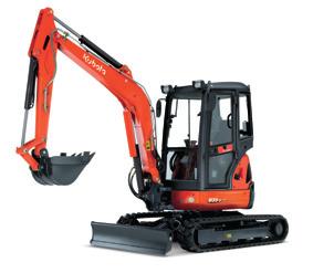 3.5-5 Tonne Range > U35-3a3 Kubota s U35-3a3 is the excavator of choice for smooth simultaneous operation, powerful digging force, and superb attachment versatility.