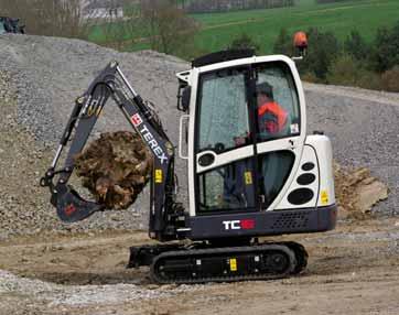 SERVICE QUICK AND EASY Easy access, enduring quality and expert positioning of key components help make our mini excavators quick and easy to service and maintain.