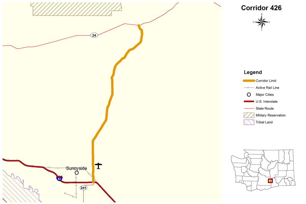 Corridor Sketch Summary SR 241: I-82 Jct (Sunnyside) to SR 24 Jct Corridor Highway No. 241 Mileposts: 7.53 to 25.21 Length: 17.