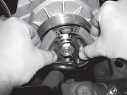 Clutch pads worn to less than mm thickness must be replaced!