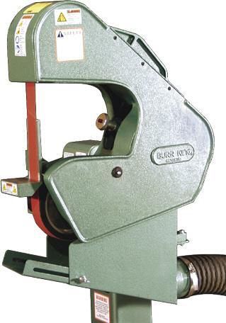 belt tracking adjustment 70100shown safety guarding Burr King industrial grinders/buffers are fully guarded to protect