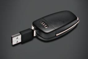 USB memory key Resembling an Audi key fob, this 8GB flash drive is perfect for storing data, music and more.