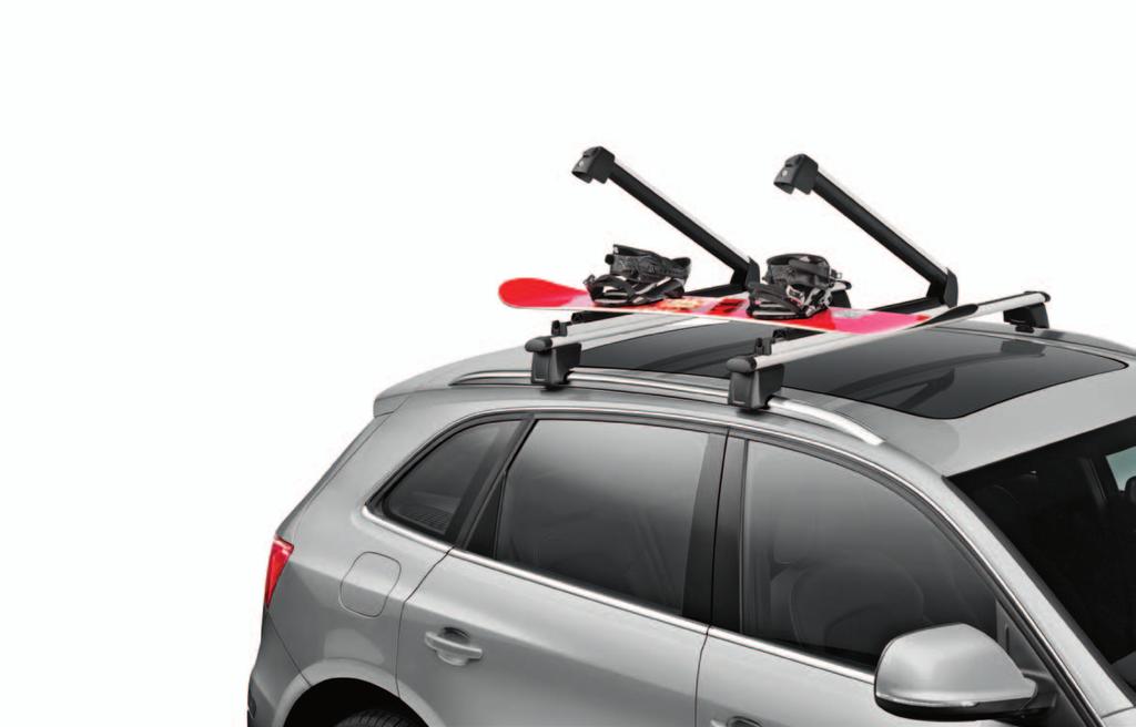 10 Q5 SQ5 Accessories TRAVELSPACE TRANSPORT 11 Ski and snowboard racks 1 Push-button, keyed locks open and close easily.