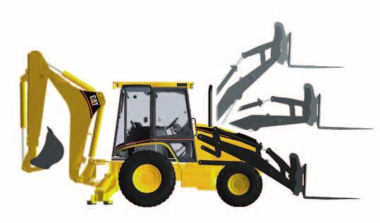 D/D IT Backhoe Loader Dimensions with Forks/Material-Handling Arm Cat D IT Operating Specifications with Forks Fork Tine Length: mm/ ft in mm/ ft in mm/ ft in Operating load (SAE J97) 9 kg/, lb* 9