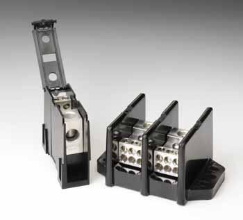Blocks and Holders POWR-BLOKS Distribution/Splicer Blocks and Covers Connectors Box lug connectors are designed for use with a single, solid or class B or C stranded conductor.