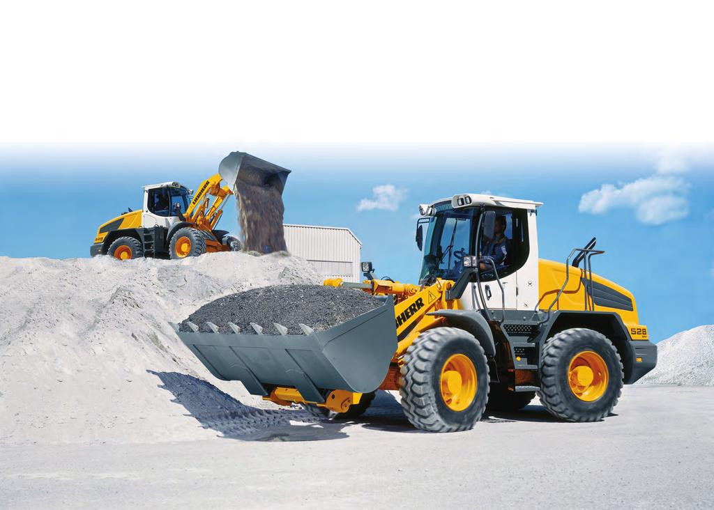 Economy The Liebherr driveline combined with low operating weight and high tipping load results in up to 25 % less fuel consumption compared with conventionally driven wheel loaders.
