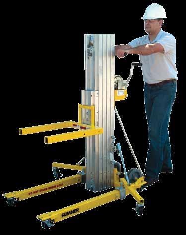 5 cm) casters permit easy handling of heavy loads Swivel independently Lockable to insure safety Allow for multi-directional positioning of lift Hold-Down Bar Hold-down bar retains carriage assembly