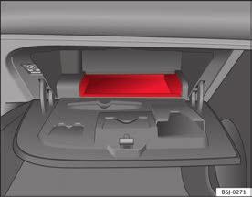 .. Always keep the storage compartment cover closed while the vehicle is in motion in order to reduce