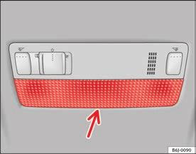 If and when 245 Interior light and front reading lights First fit the glass with the fastening tabs over the frame of the switch.