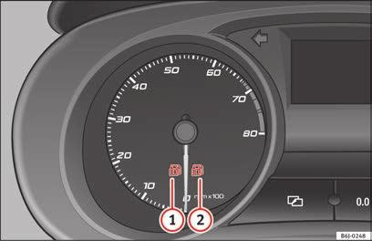 Cockpit 65 Item Symbol SAFE Meaning of warning and indicator lamps Further information Turn signals in operation page 74 Electronic immobiliser page 74 page 79 Overview of indicator and warning lamps