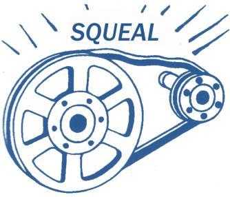 Squeal & Chirp A squealing noise is an indication of belt slip and is most often due to insufficient belt tension.