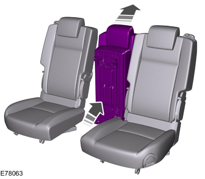 When folding the seatbacks up, make sure that the belts are visible to an occupant and not caught behind the seat. Note: Fully lower the head restraint when folding the seats.