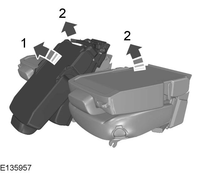Note: When in use, the rear safety belts should be placed in the belt guides on the outboard seatbacks. See Fastening the safety belts (page 28).