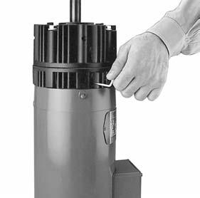 Failure to properly tighten the setscrews may result in damage to the motor shaft and rotor hub and will void warranty. (40 to 45 in. lbs. for 180 size, 80 to 85 in. lbs. for 50 and 210 sizes.