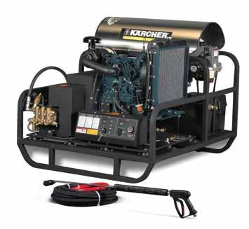 LIBERTY > HOT WATER > GAS/DIESEL POWERED > DIESEL HEATED LIBERTY HDS PE/DE CAGE The industrial workhorse. Kärcher Series oil-fired skids are the workhorses of the pressure washer industry.